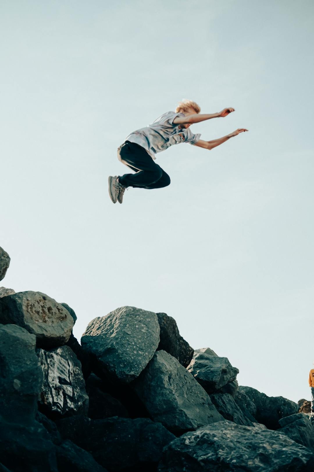 Youth taking a leap forward